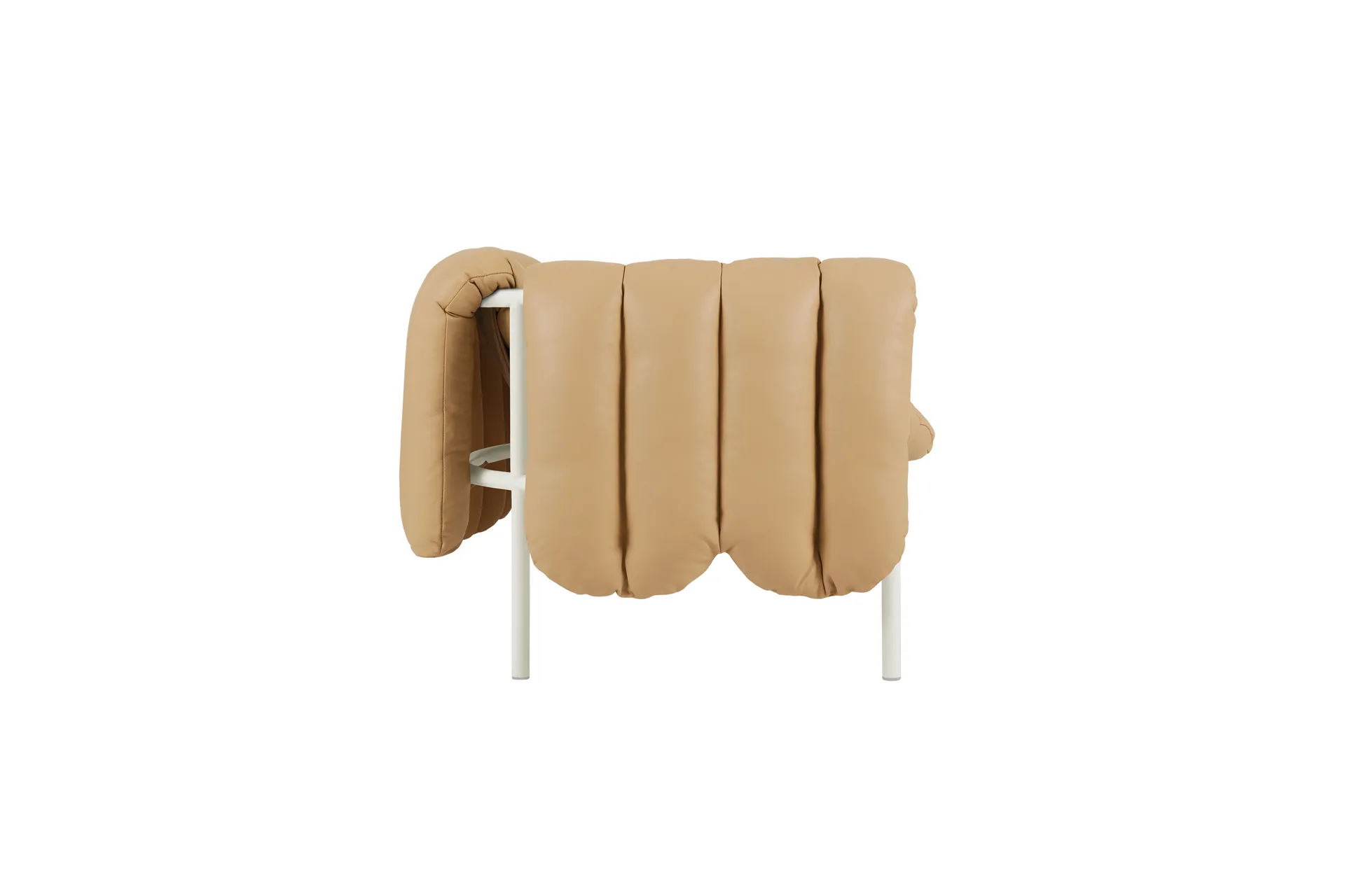 Puffy 2,5-sits soffa 205 cm, Sand leather-cream Hem