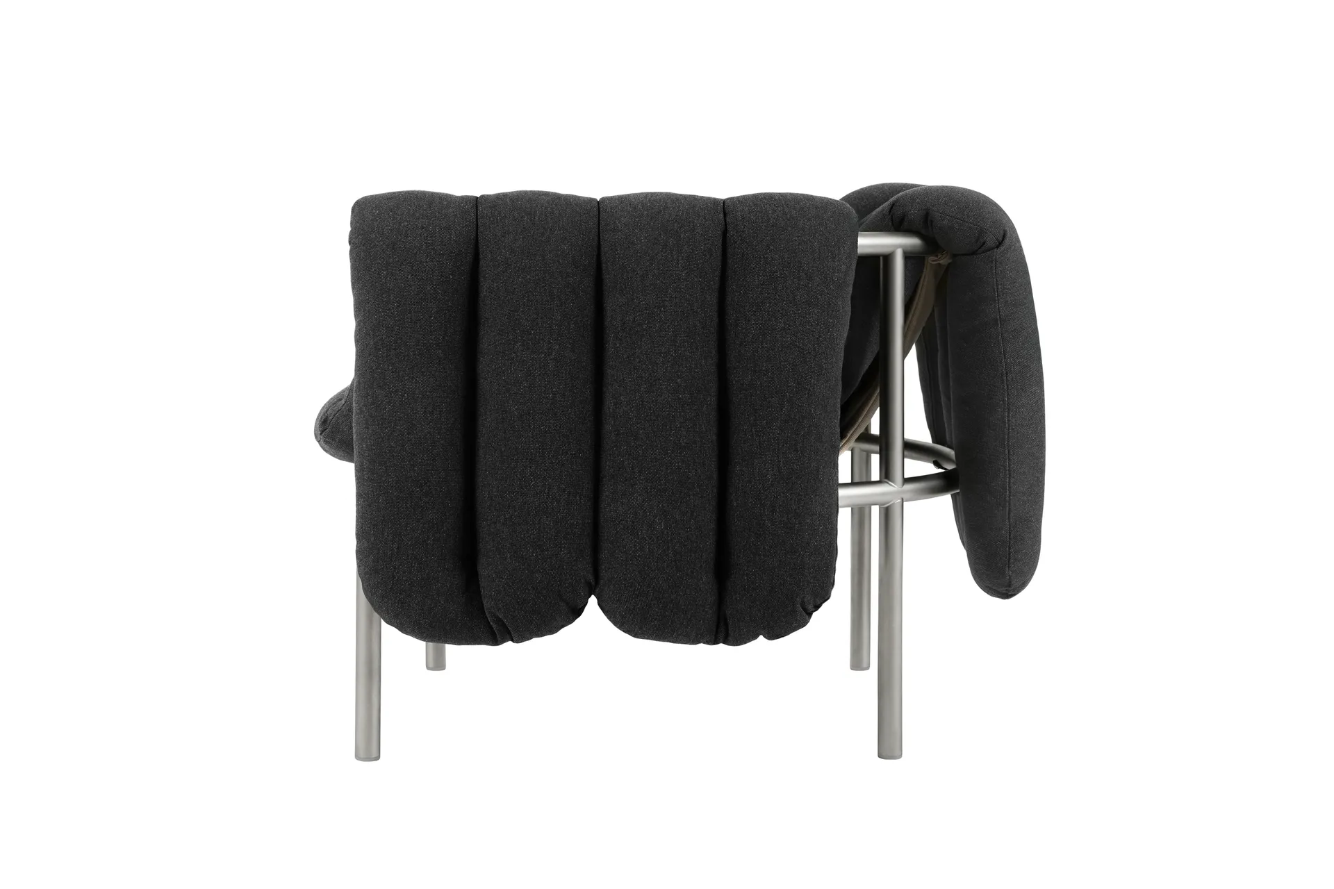 Puffy loungefåtölj, Anthracite-rostfritt stål Hem