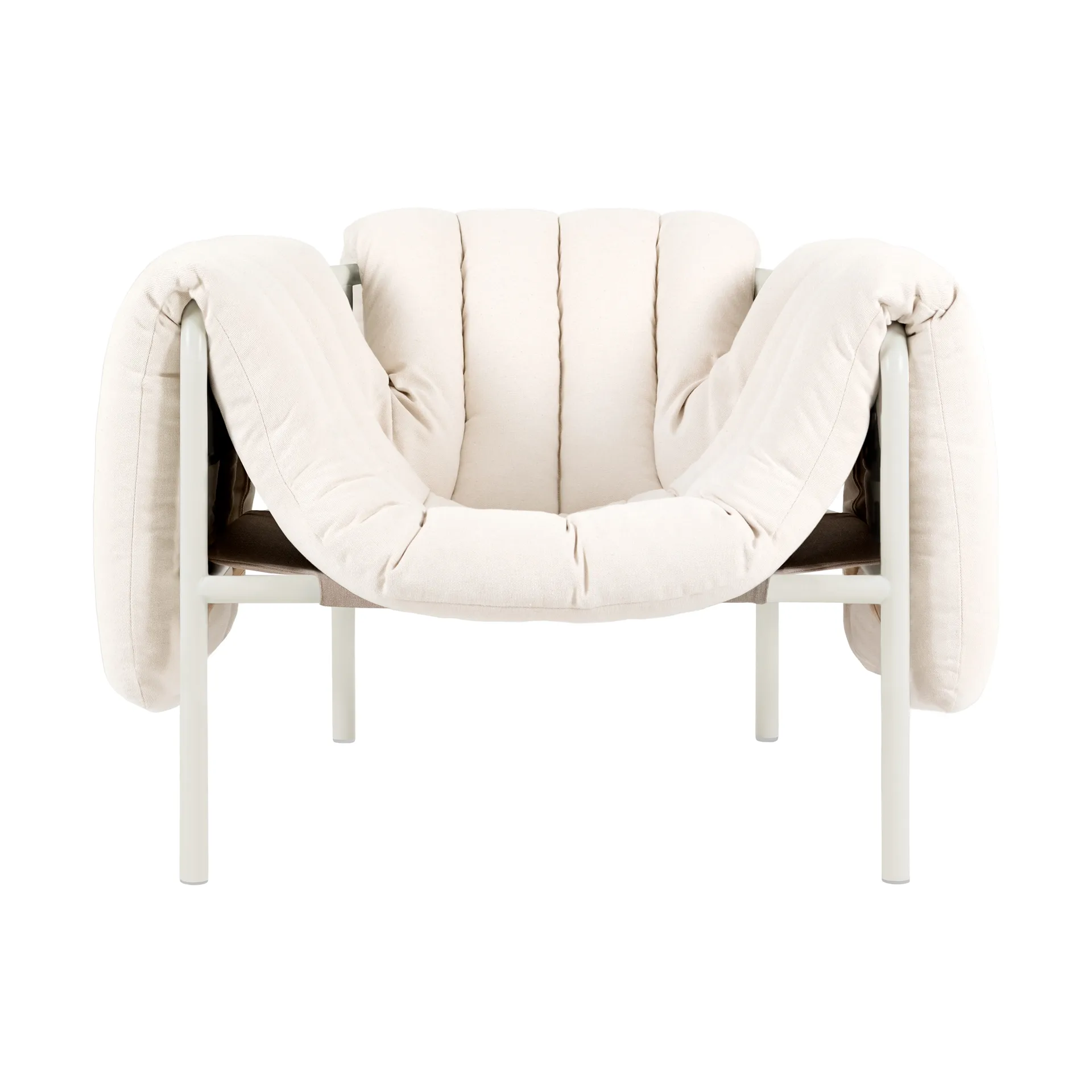 Puffy loungefåtölj, Natural-cream Hem