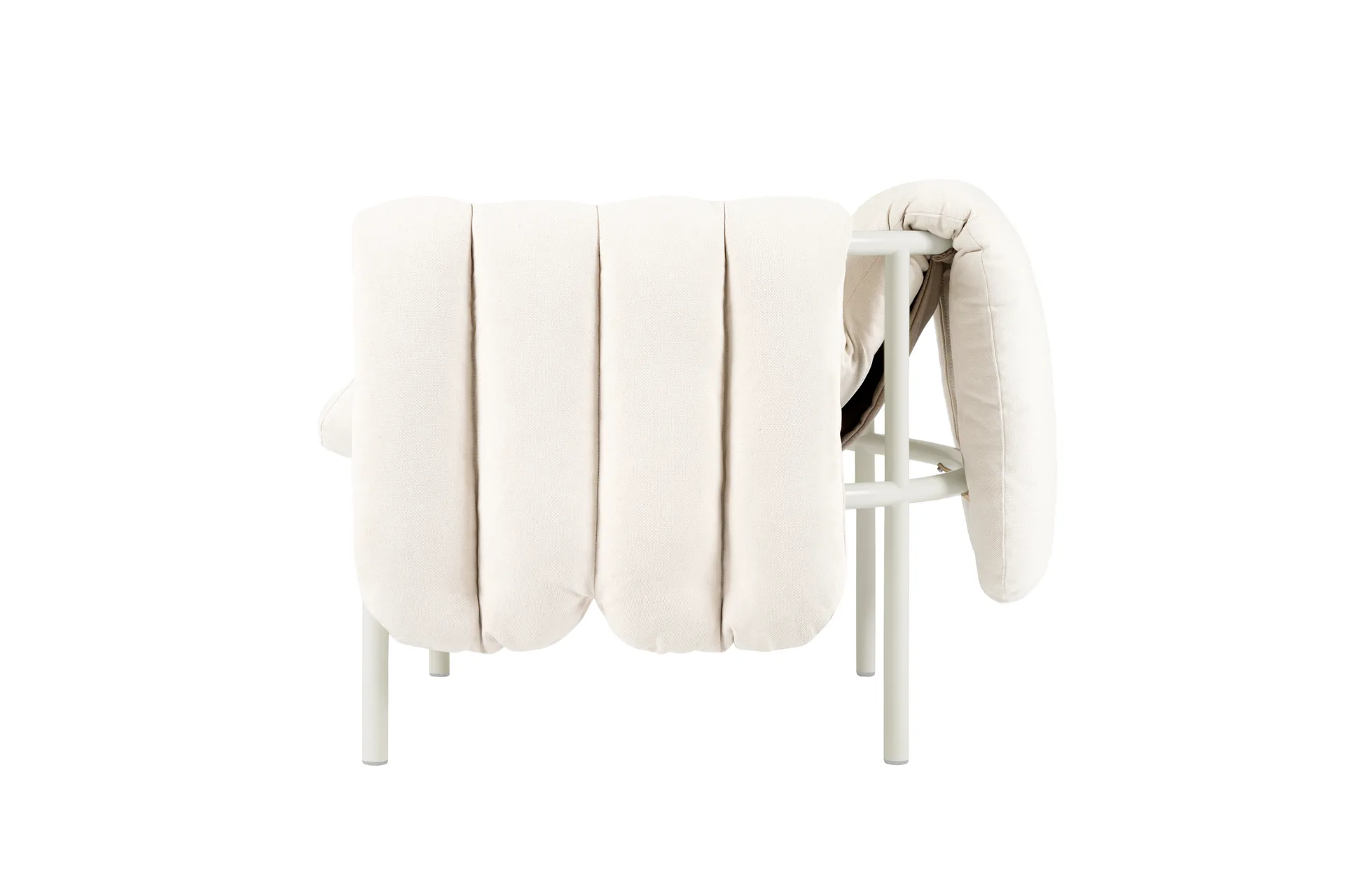 Puffy loungefåtölj, Natural-cream Hem