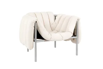 Puffy loungefåtölj - Natural-rostfritt stål - Hem