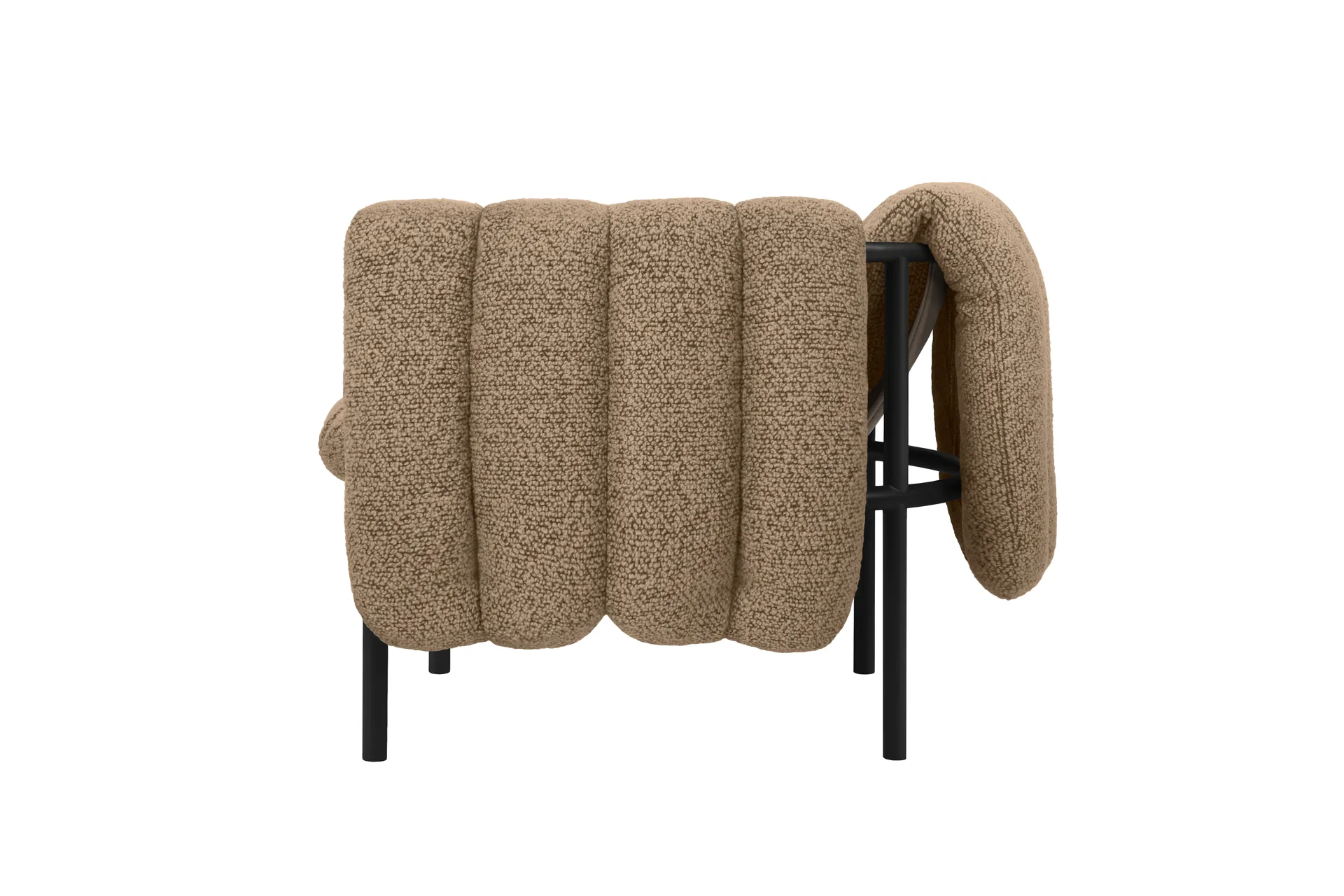 Puffy loungefåtölj, Sawdust-black grey Hem