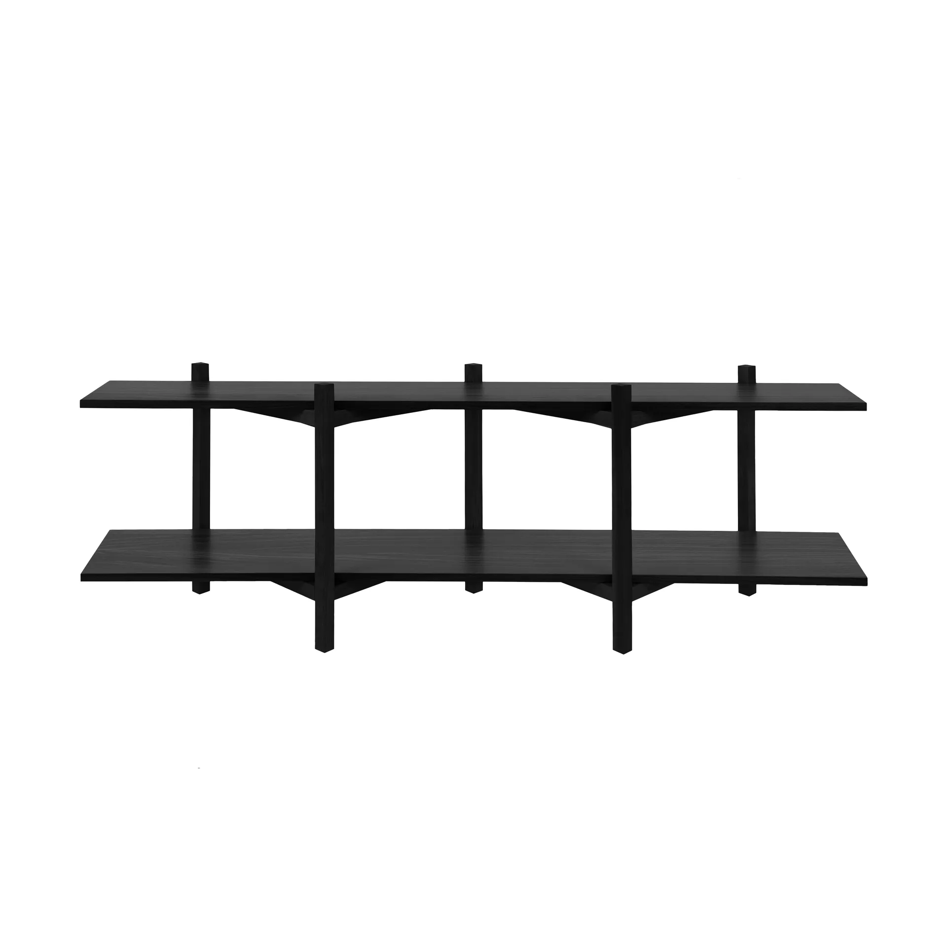 Zig Zag hylla Media 194x57 cm, Black Hem