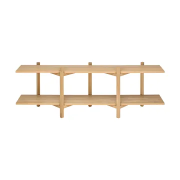 Zig Zag hylla Media 194x57 cm - Ek - Hem