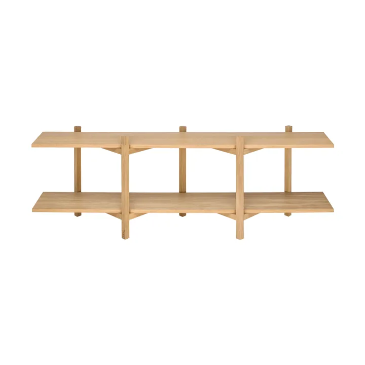 Zig Zag hylla Media 194x57 cm - Ek - Hem