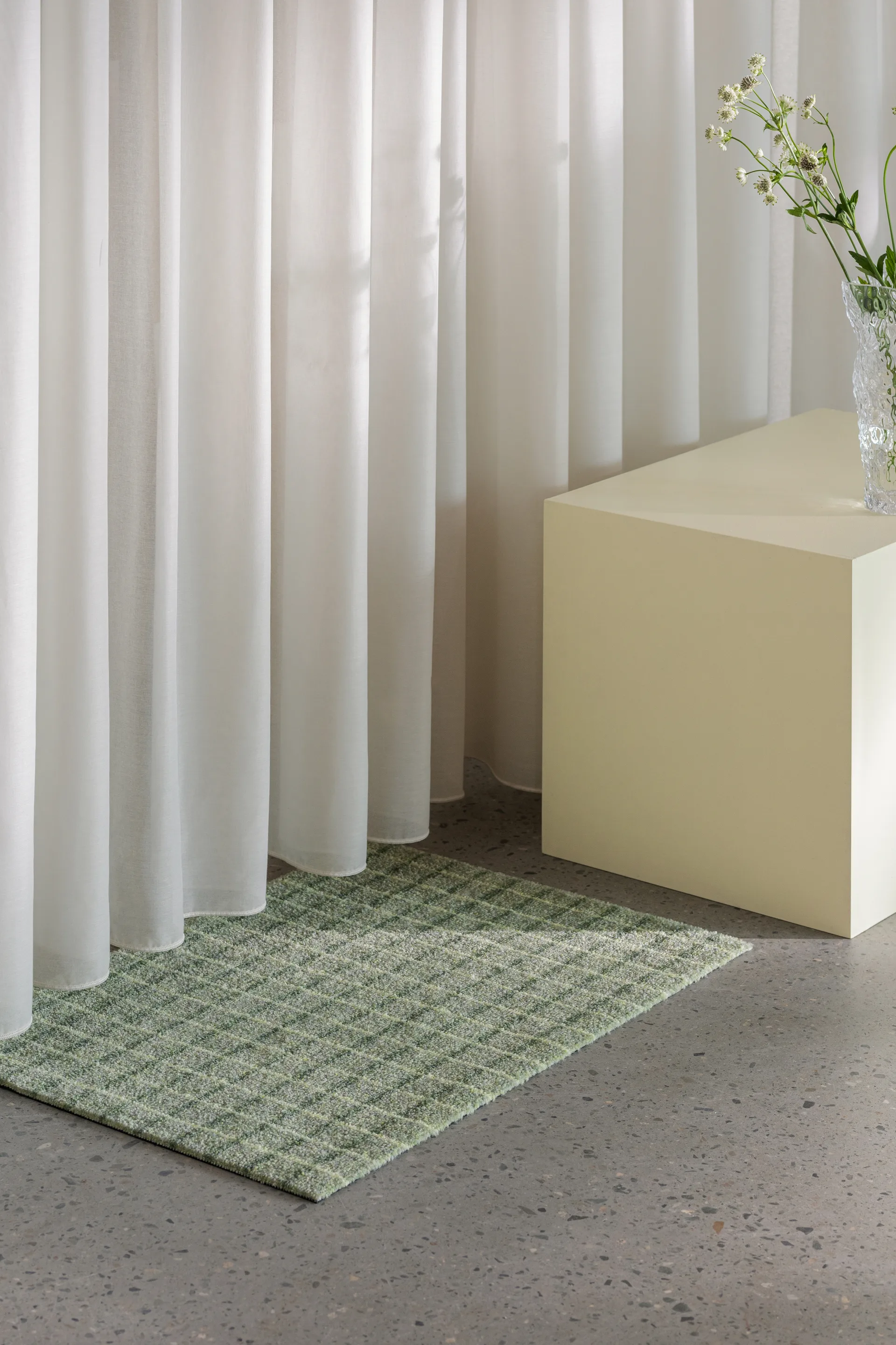 Grid dörrmatta, Matcha Lemon, 85x115 cm Heymat