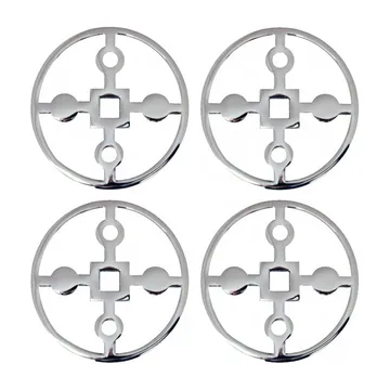 Anima Gemella glasunderlägg 4-pack - Förnicklad mässing - Hilke Collection