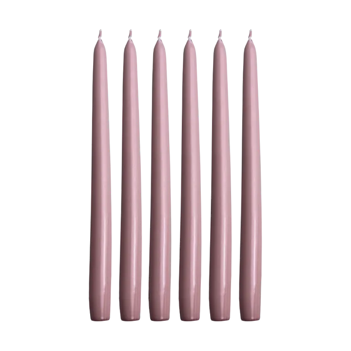 Herrgårdsljus 30 cm 6-pack - Rosa Metallic - Hilke Collection