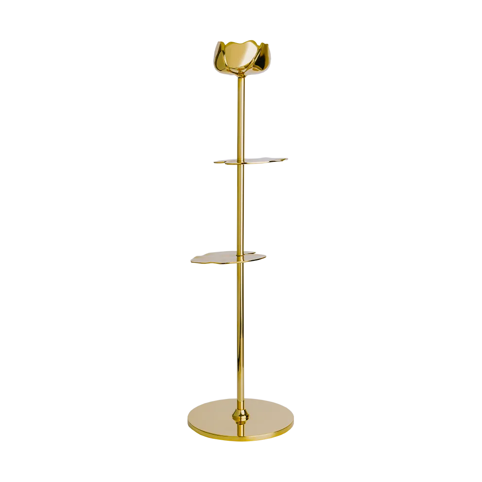 Ninfea Alta ljusstake 40 cm, Mässing Hilke Collection