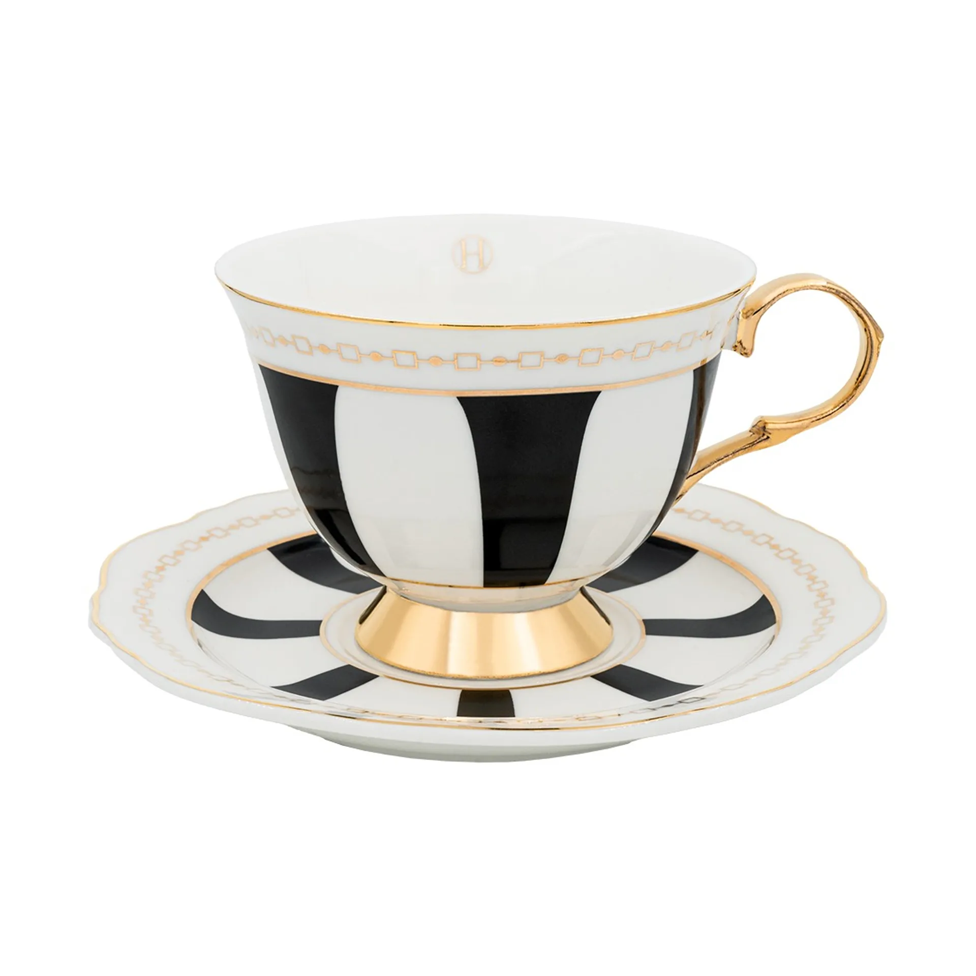Strisce Nero kopp med fat, 22 cl Hilke Collection