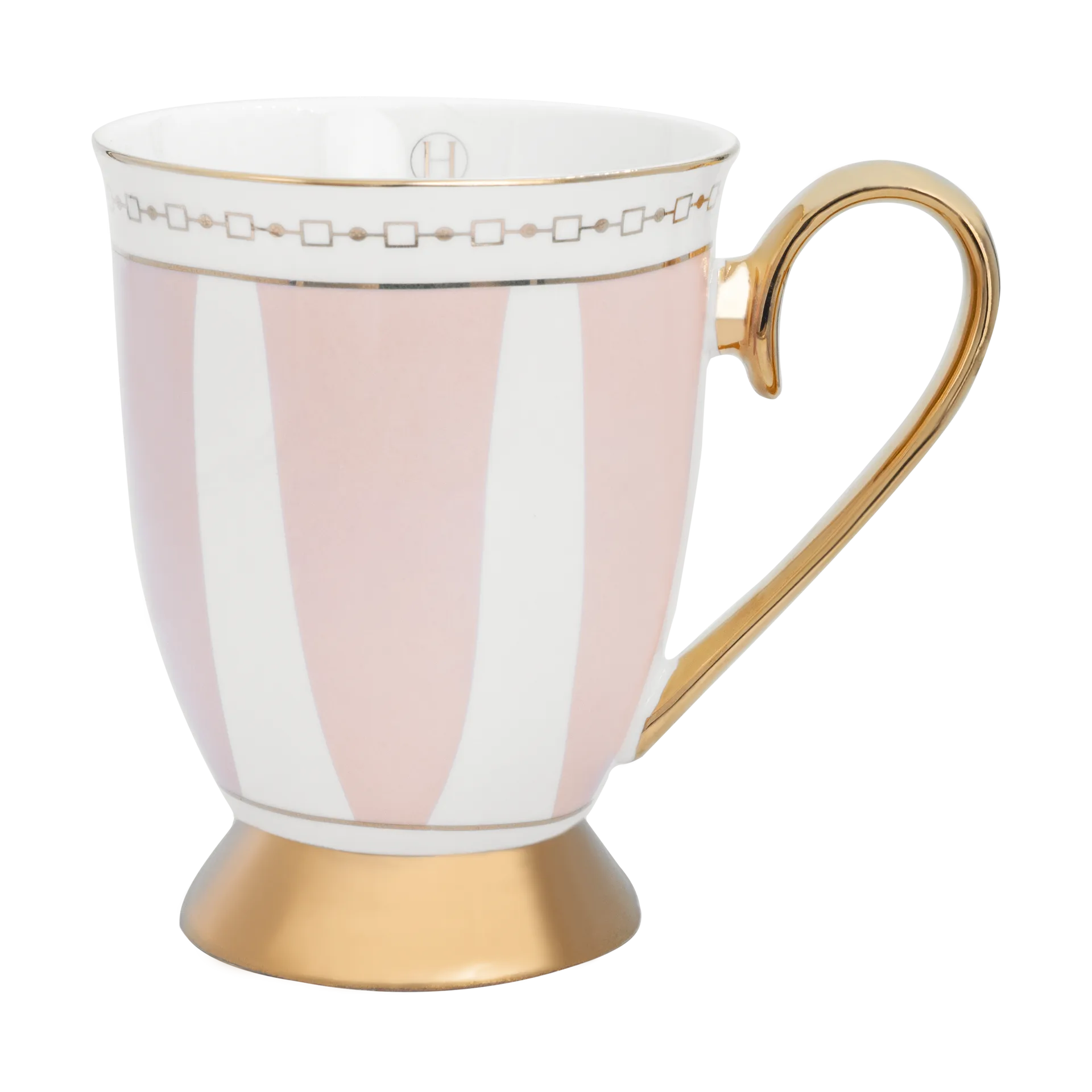Strisce Rosa mugg 28 cl, Rosa-vit-guld Hilke Collection
