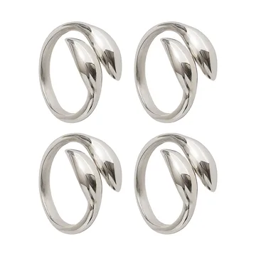 Inverness servettring - Silver, 4-pack - Himla