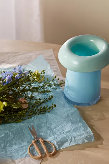 Soma vas - Ljusblå-aqua, 22,5 cm - Holmegaard