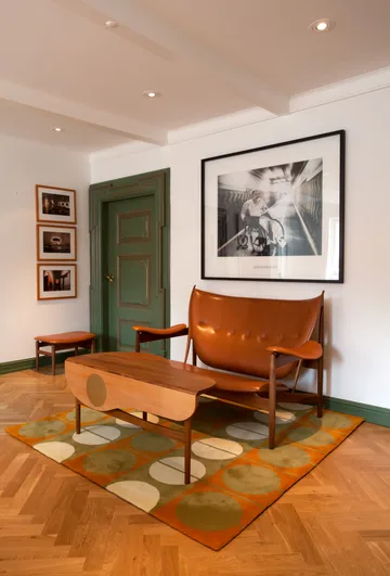 The Circle matta 175x245 cm - Grön/Orange - House of Finn Juhl