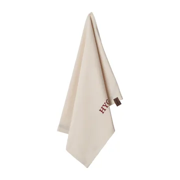 Humdakin Embroidered kökshandduk - Off white/Red - Humdakin