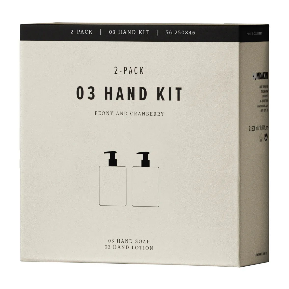 Humdakin handvårdskit 2 x 300 ml, Peony & cranberry Humdakin