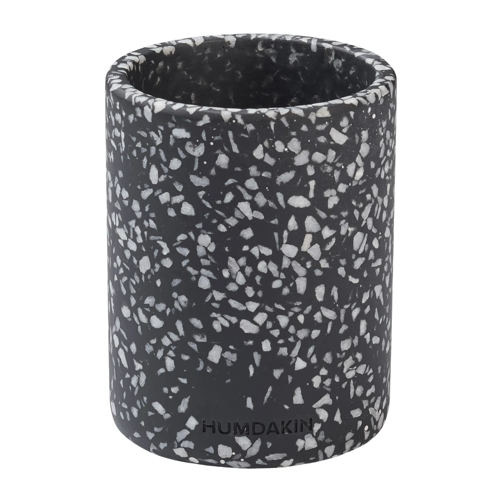 Humdakin Terrazzo vas med lock Ø10 cm, Black Humdakin