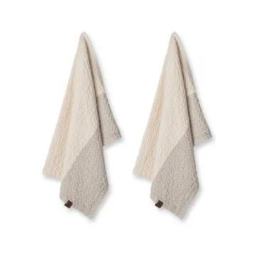 Humdakin Waffle kökshandduk 45x70 cm 2-pack - Light stone-shell - Humdakin