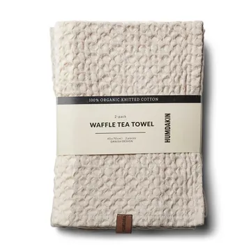 Humdakin Waffle kökshandduk 45x70 cm 2-pack - Light stone-shell - Humdakin