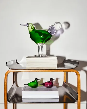 Chiffchaff glasfågel - Lila, 13x8 cm - Iittala