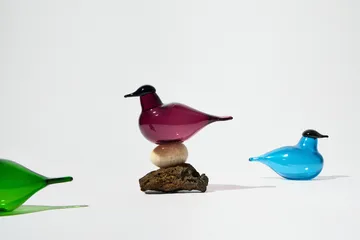 Chiffchaff glasfågel - Turkos, 13x8 cm - Iittala