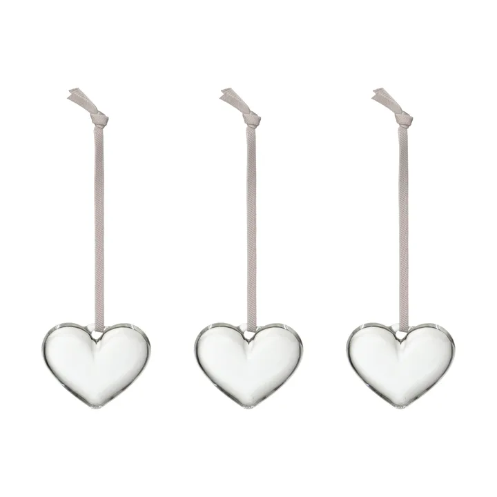 Iittala glashjärta - Klar, 5 cm, 3-pack - Iittala