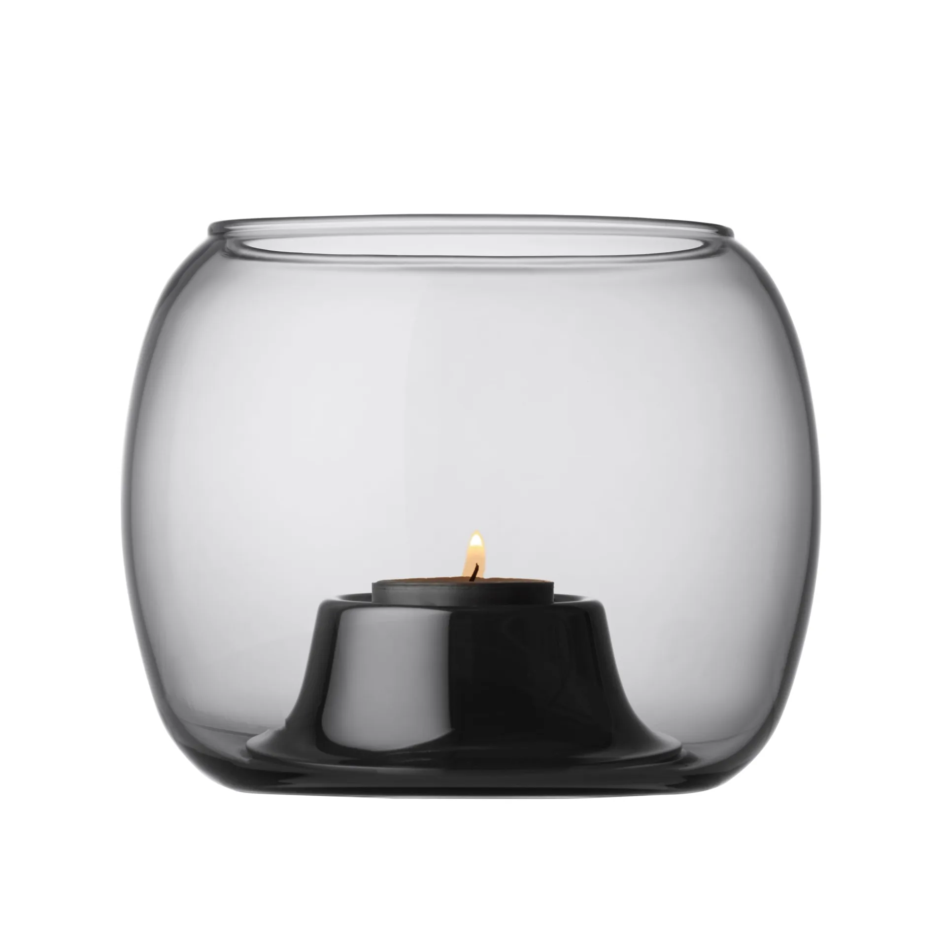Kaasa ljuslykta, grå Iittala