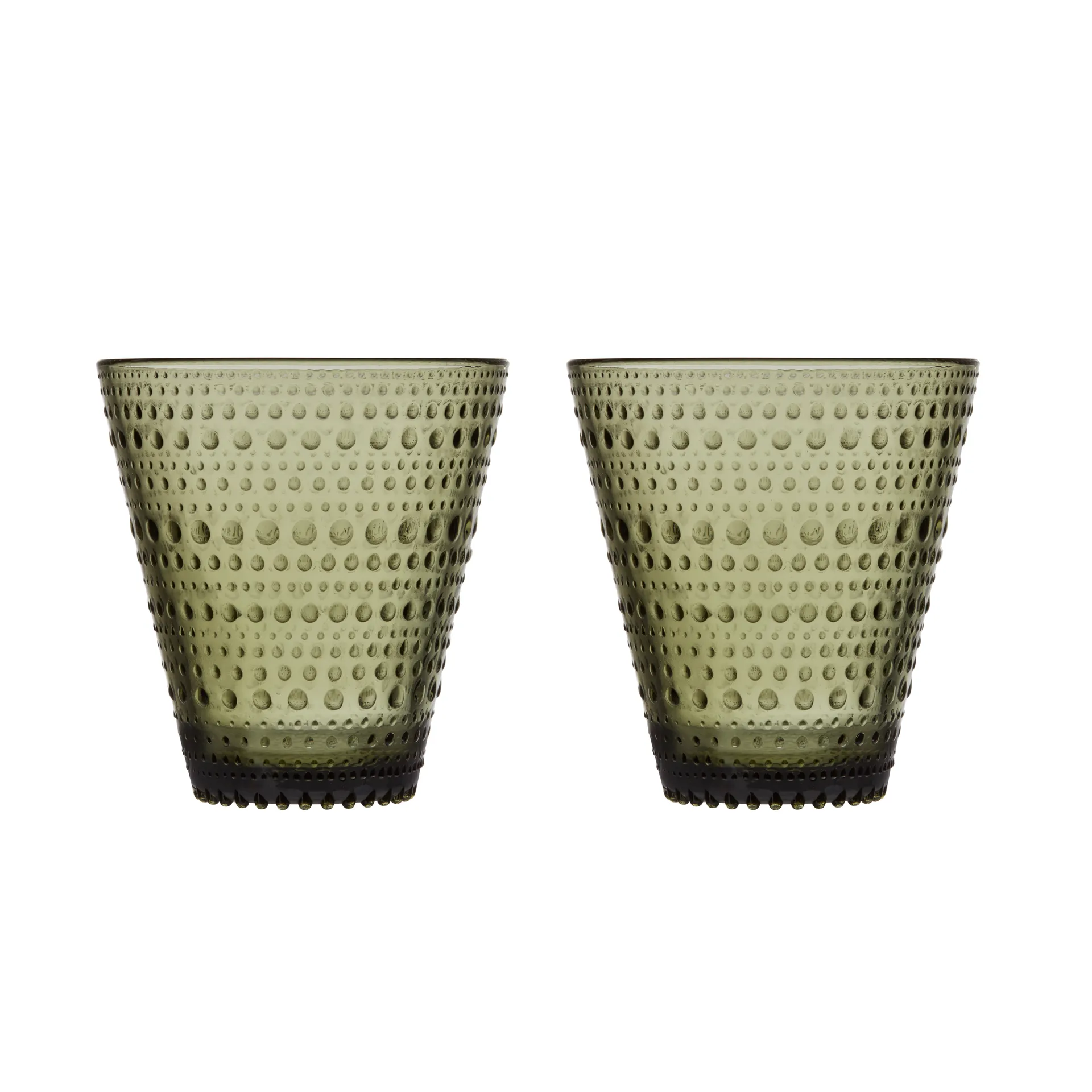 Kastehelmi glas 30 cl 2-pack, mossgrön Iittala