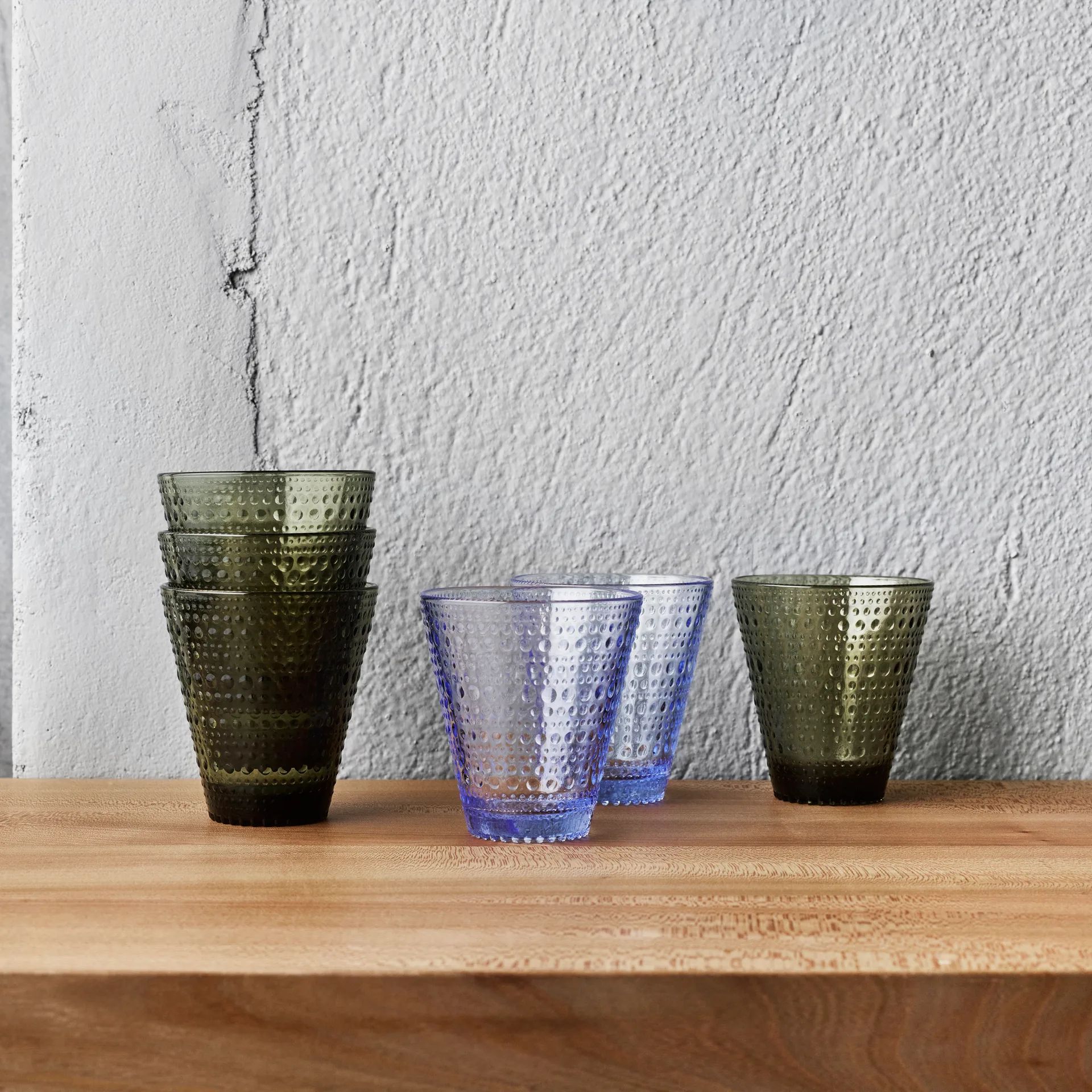 Kastehelmi glas 30 cl 2-pack, mossgrön Iittala