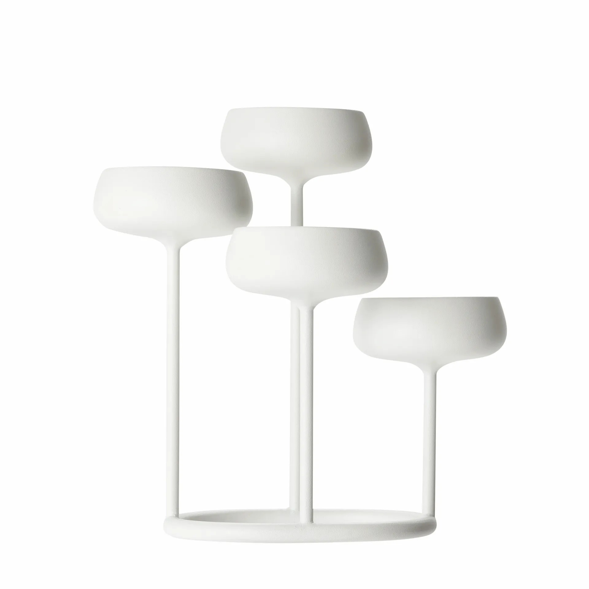Nappula kandelaber, vit Iittala