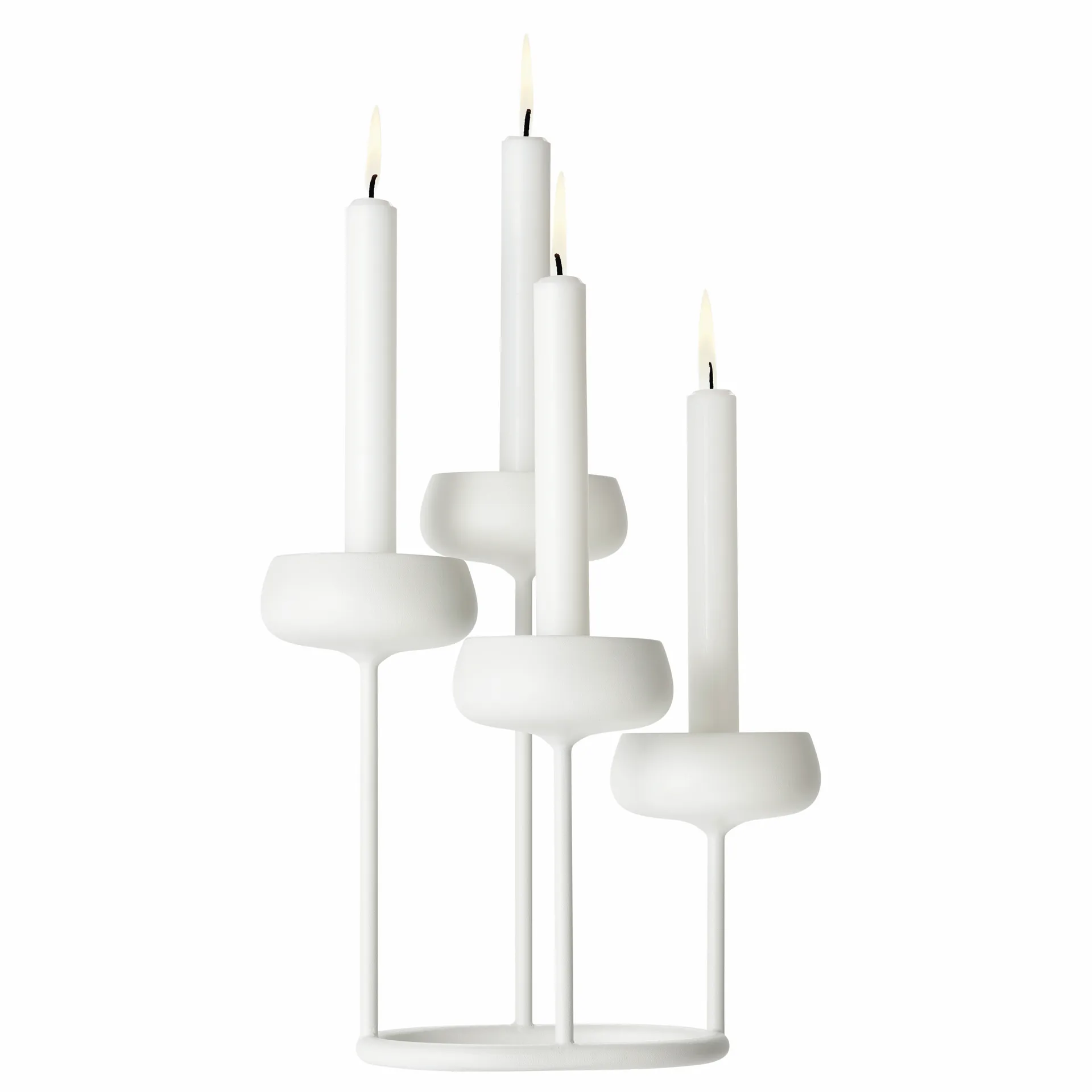 Nappula kandelaber, vit Iittala