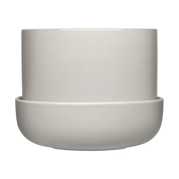 Nappula kruka med fat Ø17 cm h13 cm - Ljusgrå - Iittala