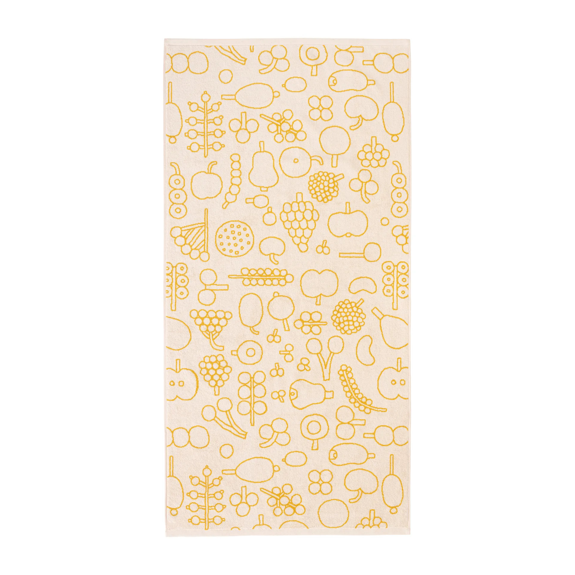 Oiva Toikka Frutta badhandduk 70x140 cm, Gul Iittala
