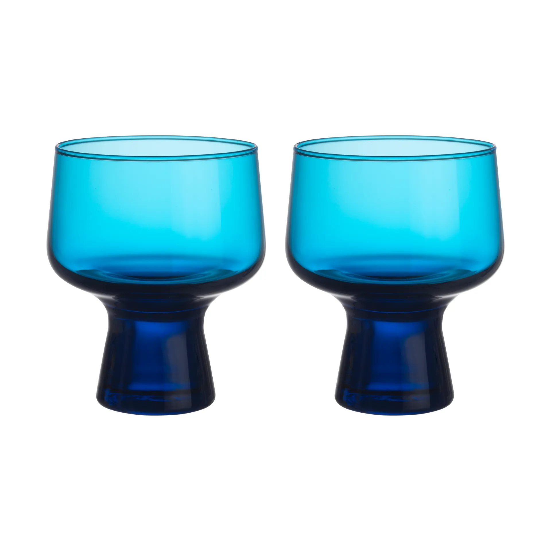 Solare glas på fot 29 cl 2-pack, Elektrisk blå Iittala