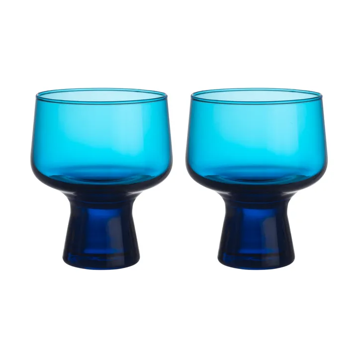 Solare glas på fot 29 cl 2-pack - Elektrisk blå - Iittala
