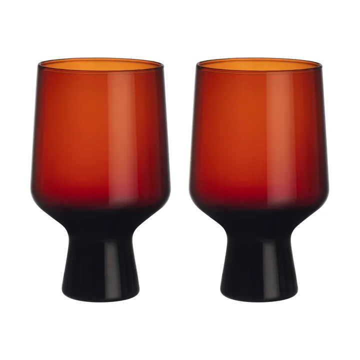 Solare glas på fot 40 cl 2-pack - Koppar - Iittala