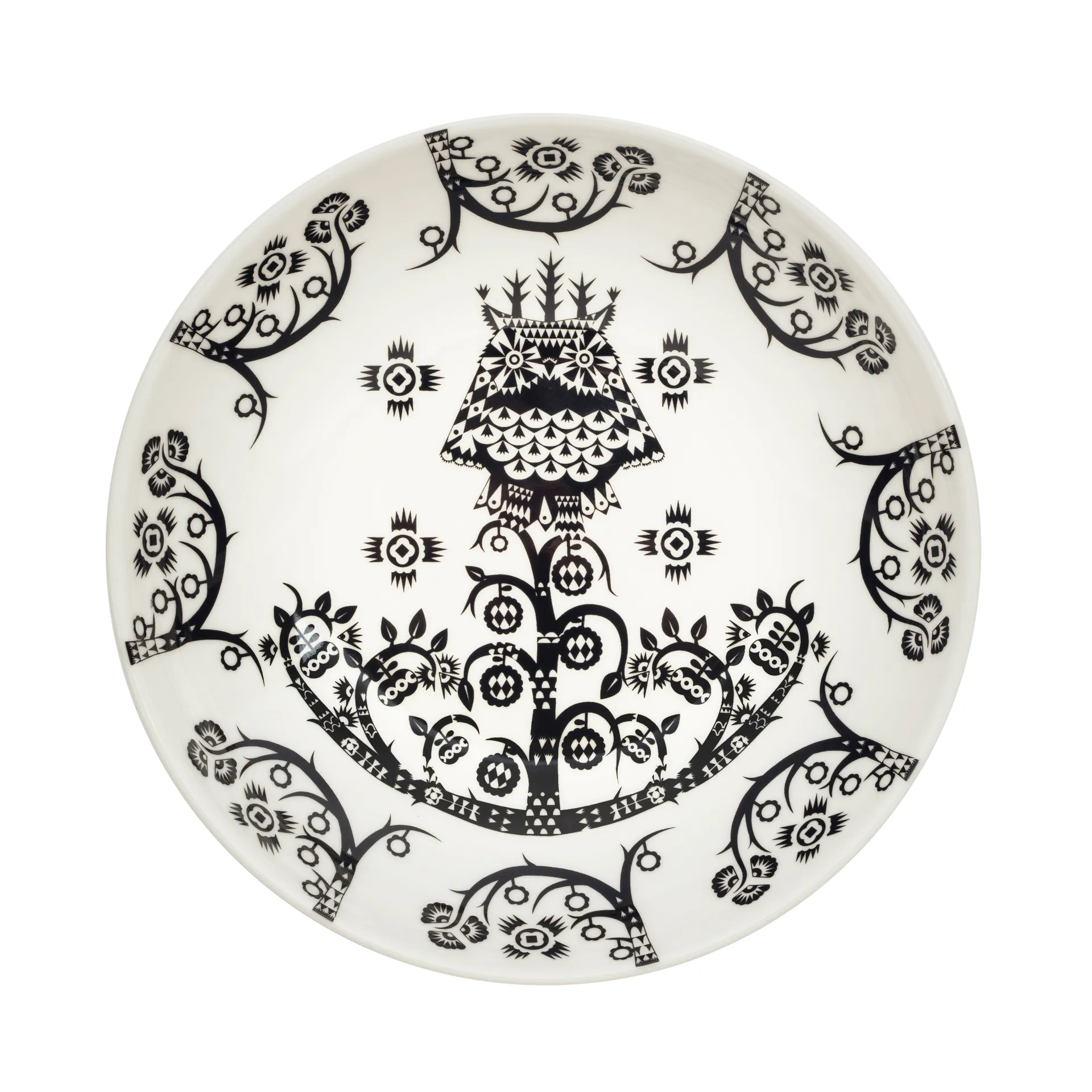 Taika djup tallrik 20 cm, svart mönstrad Iittala