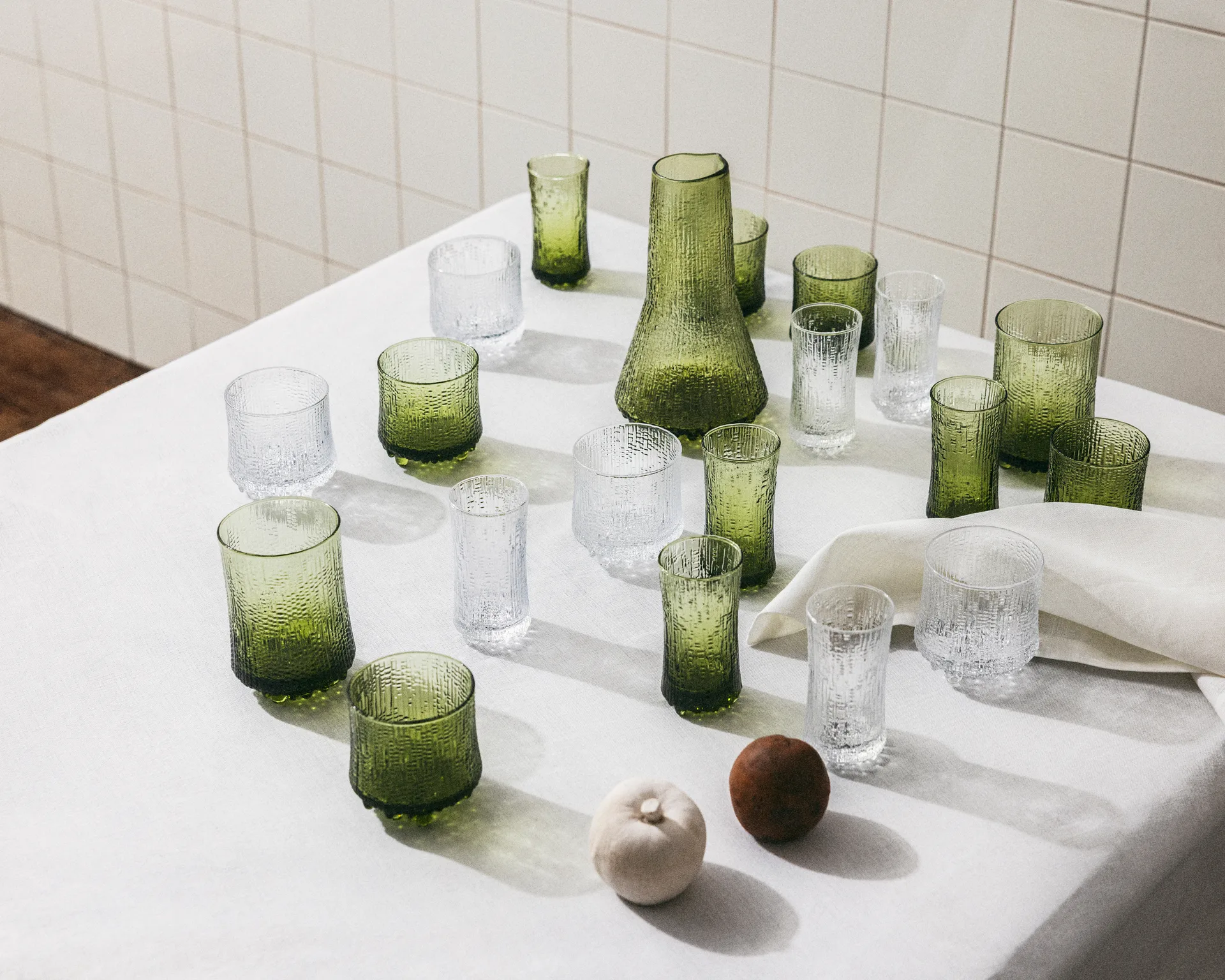 Ultima Thule champagneglas finsk sand 18 cl 2-pack, Grön Iittala