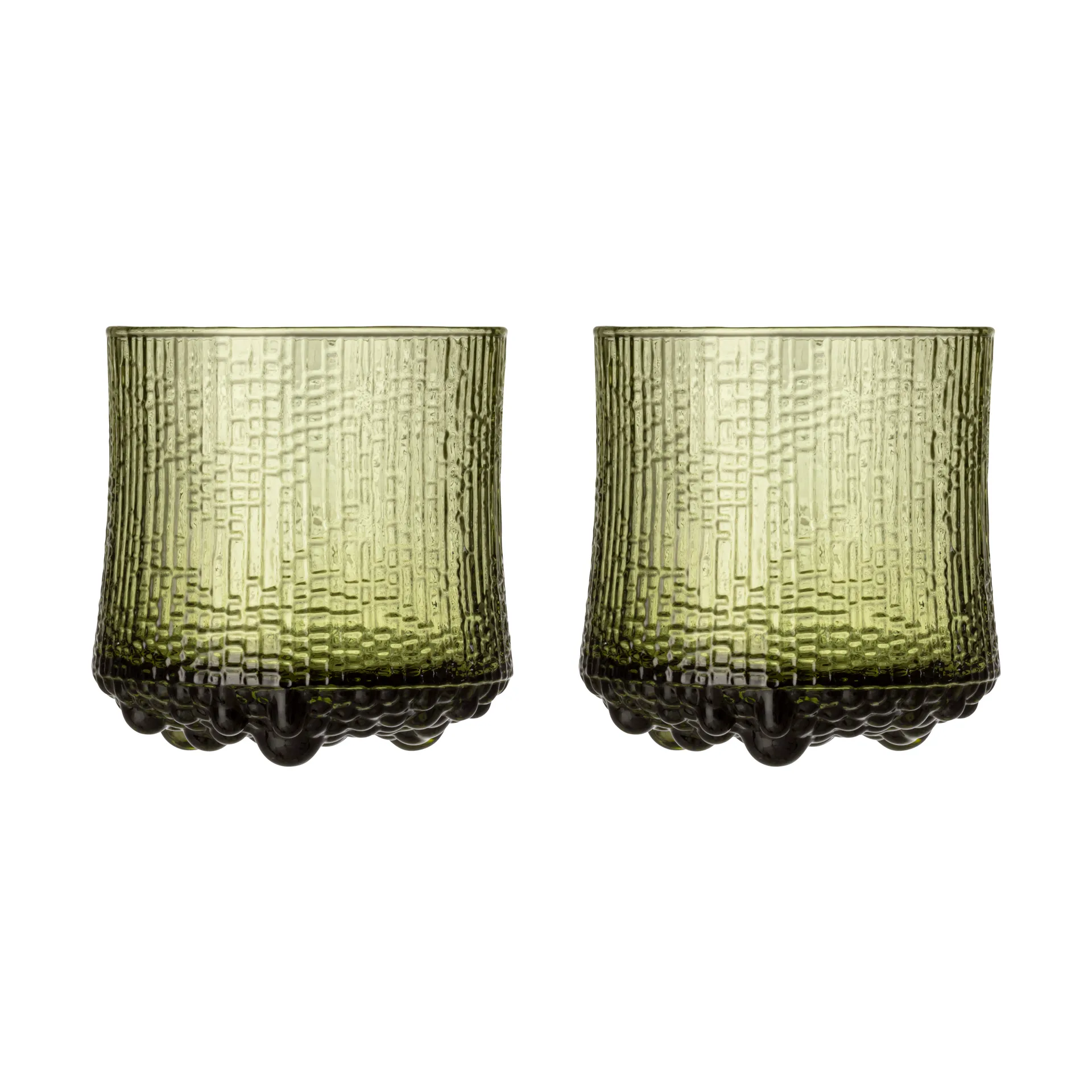 Ultima Thule On the rocks glas finsk sand 2-pack, Grön Iittala