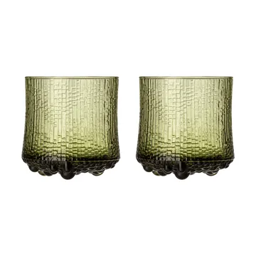 Ultima Thule On the rocks glas finsk sand 2-pack - Grön - Iittala