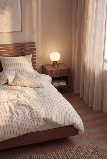 Soft Påslakanset, 150x210/50x60 cm - Offwhite-karamell - Juna