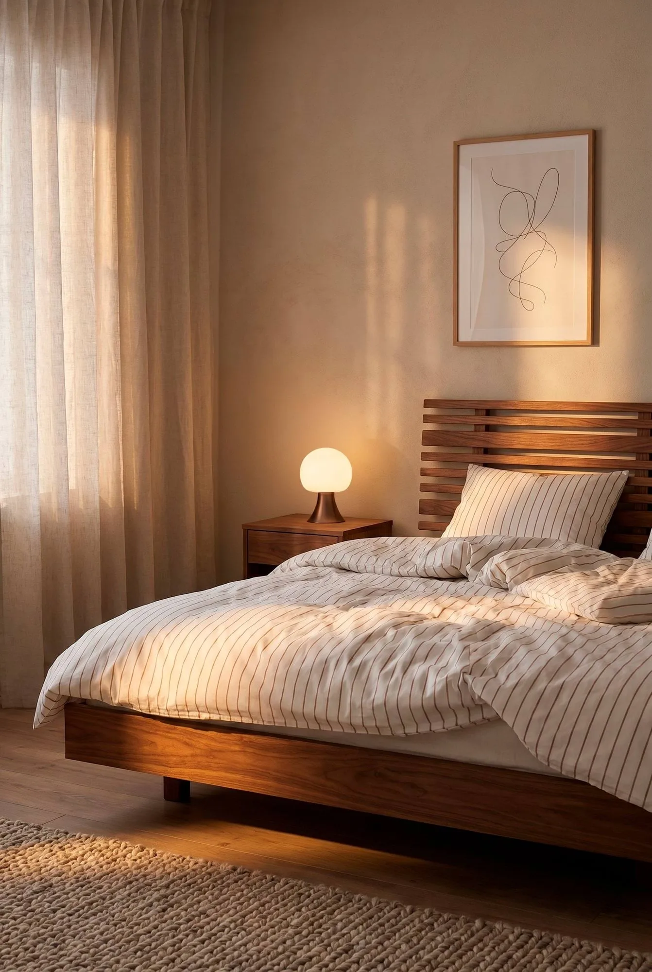 Soft Påslakanset, 220x220/2x50x60 cm, Offwhite-karamell Juna