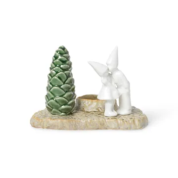 Christmas Tales ljusstake julpuss 12 cm - Vit - Kähler