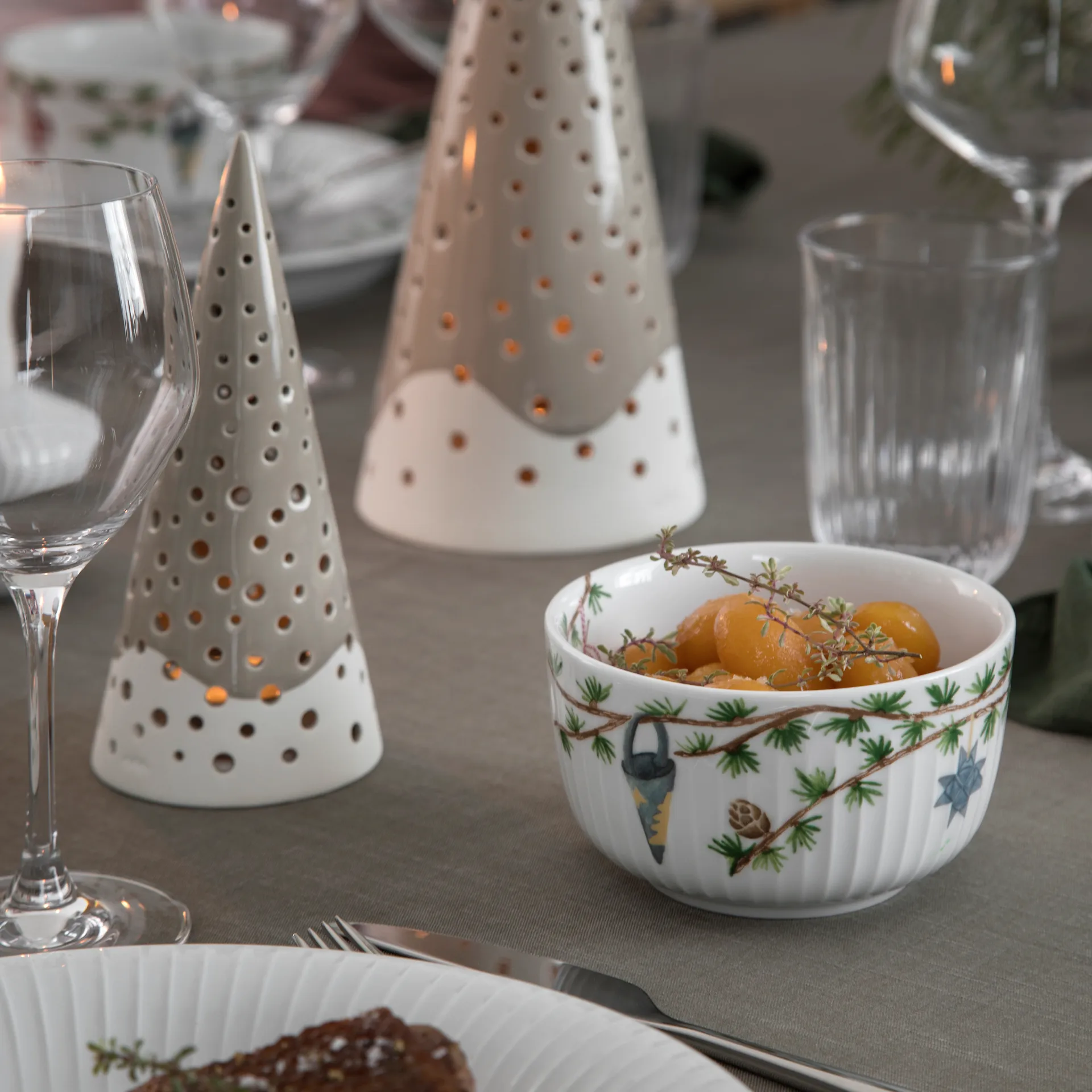 Hammershøi Christmas skål Ø12 cm, Vit Kähler
