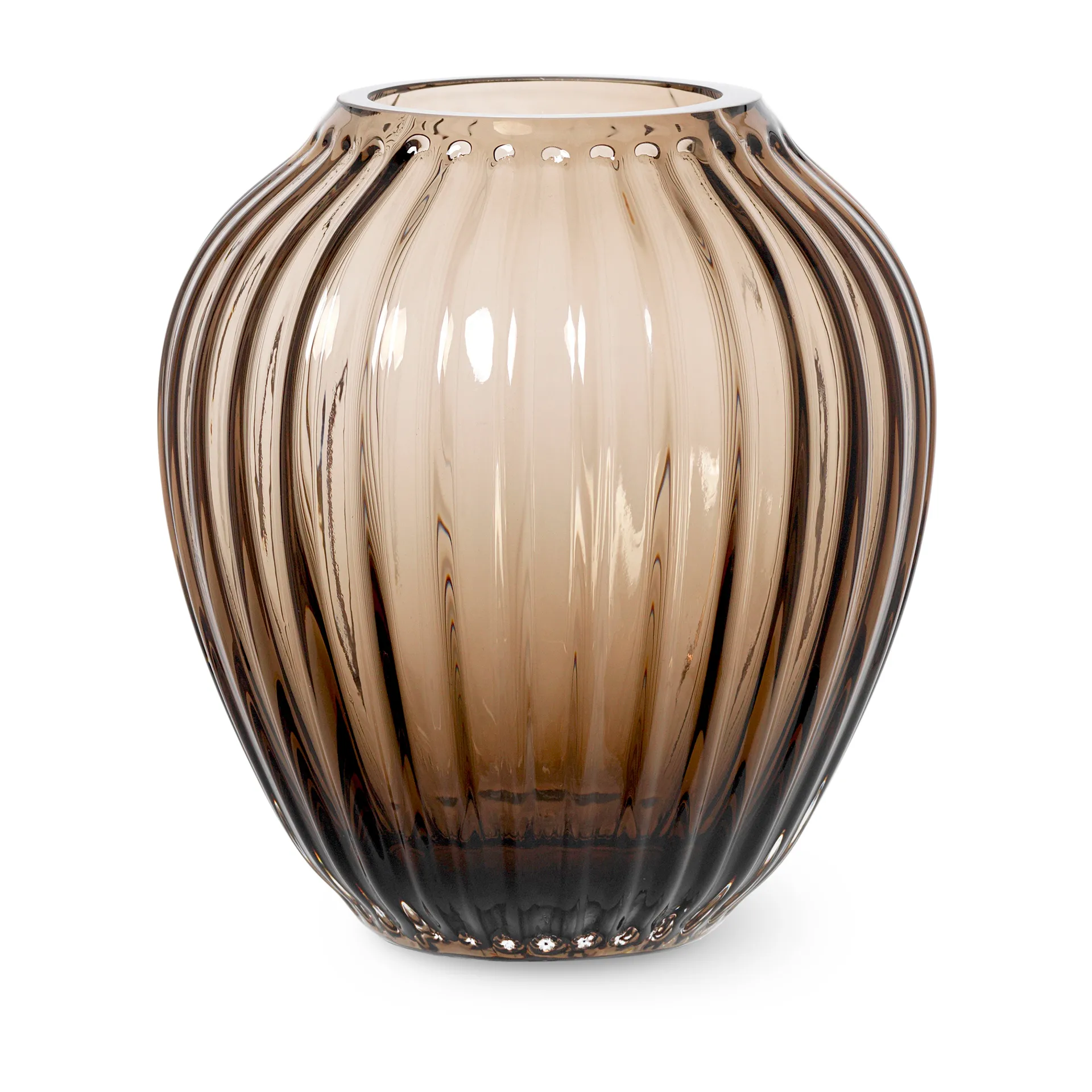 Hammershøi glasvas 14 cm, Valnöt Kähler