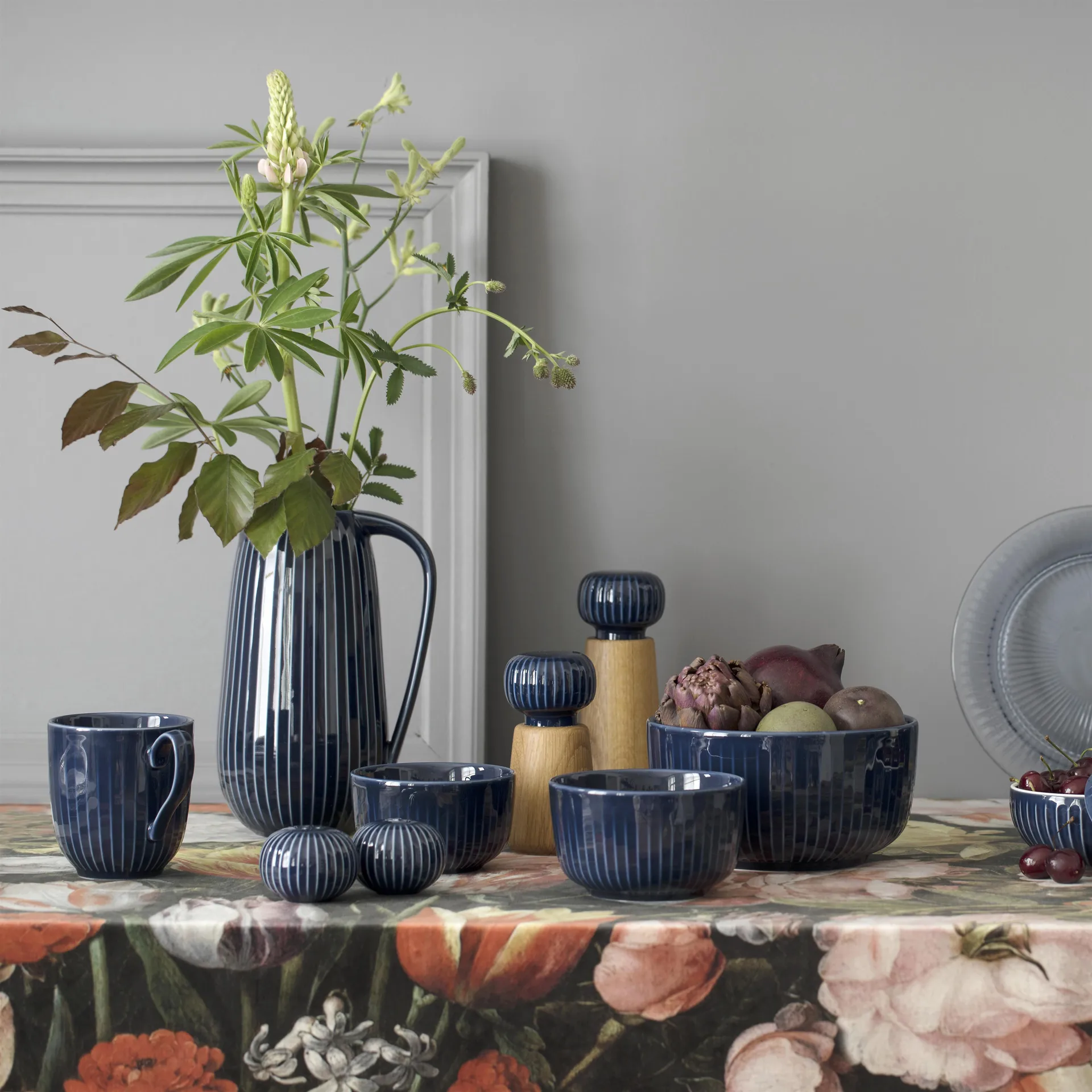 Hammershøi kryddkvarn liten, Indigo, 14 cm Kähler