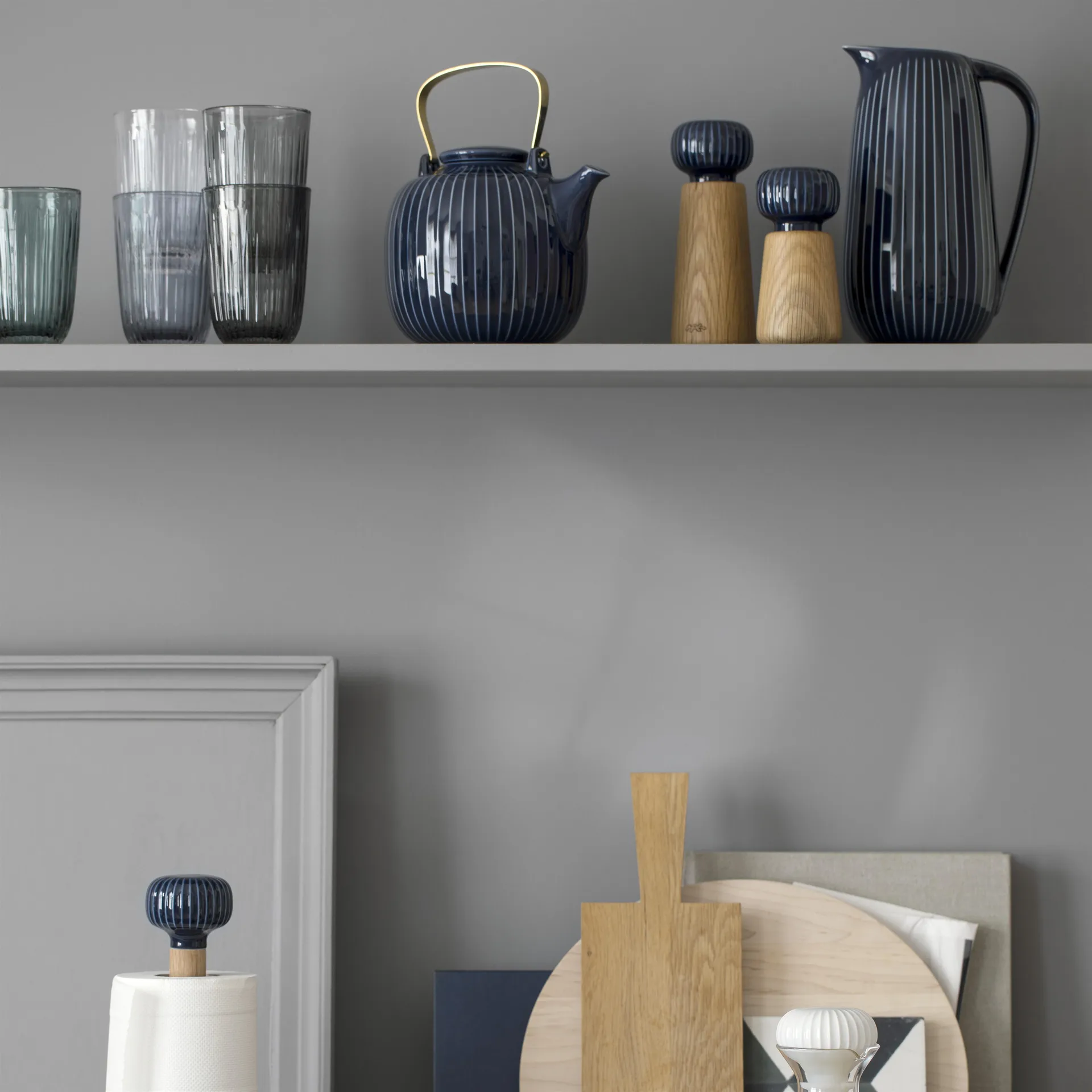 Hammershøi kryddkvarn liten, Indigo, 14 cm Kähler
