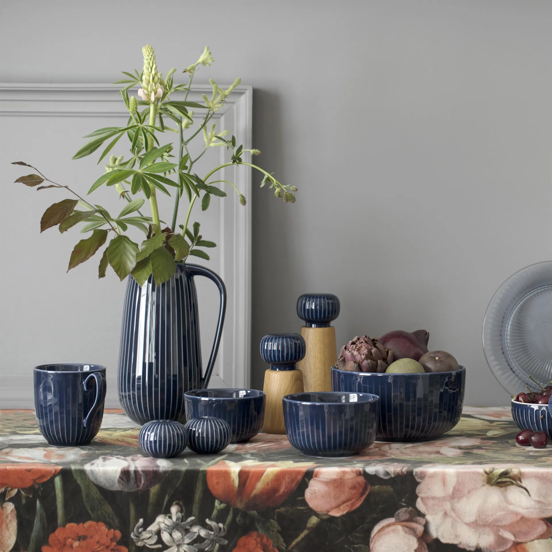Hammershøi kryddkvarn stor, Indigo, 18 cm Kähler