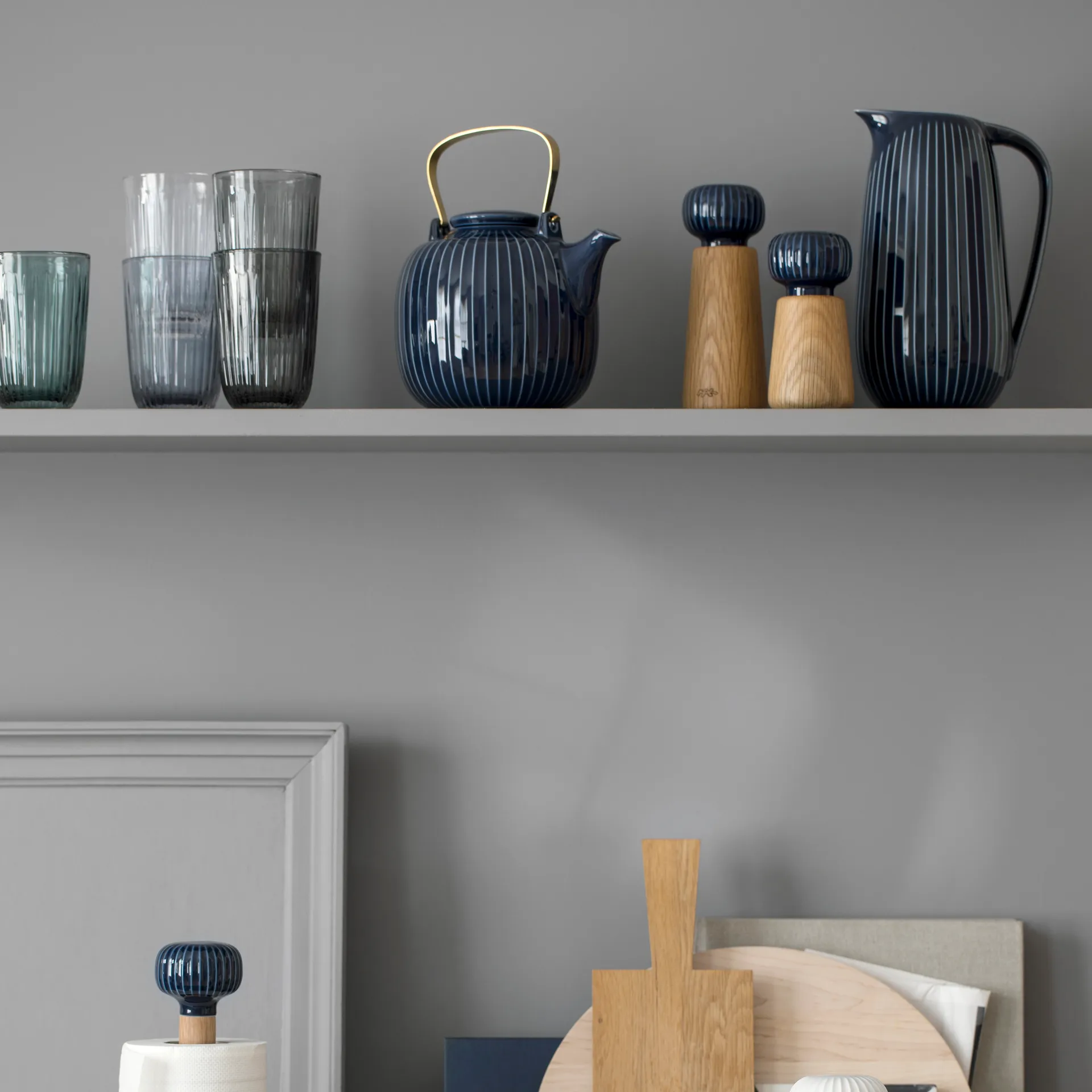 Hammershøi kryddkvarn stor, Indigo, 18 cm Kähler