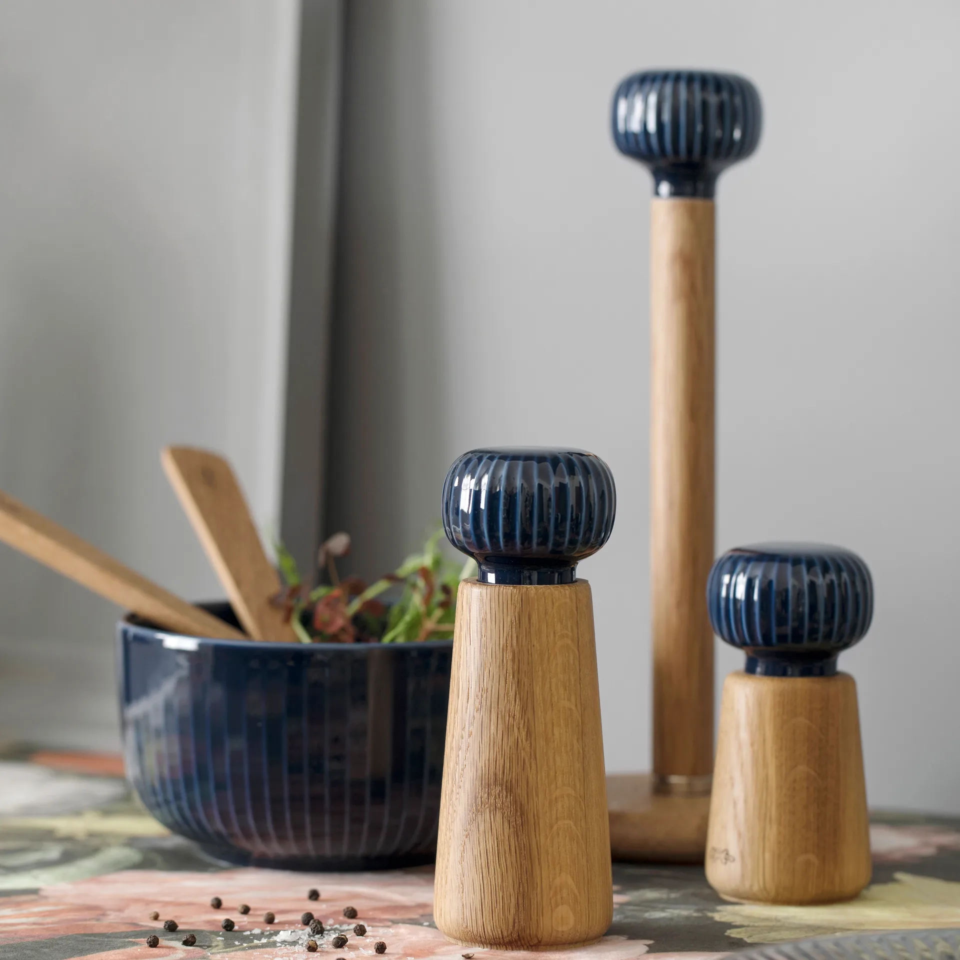 Hammershøi kryddkvarn stor, Indigo, 18 cm Kähler